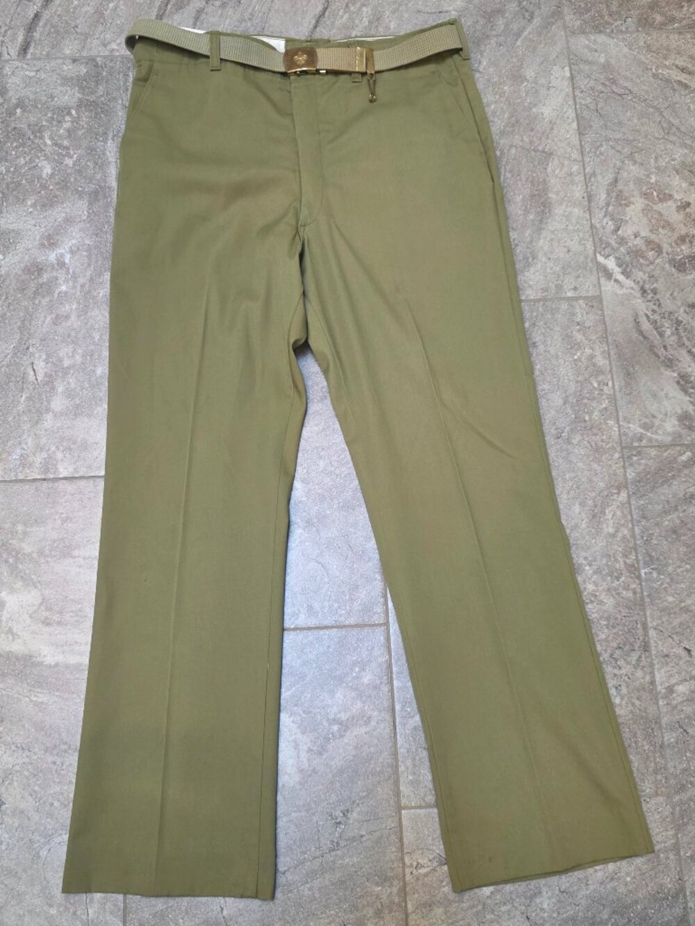 Vintage 60s Boy Scouts Of America Pants Mens 38x31 Green Trousers Talon Zipper